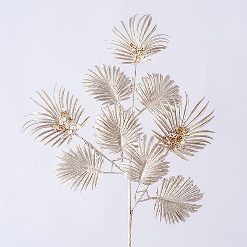 PALM TWIG, CHAMPAGNE, WITH JEMS, 77cm 600-45388