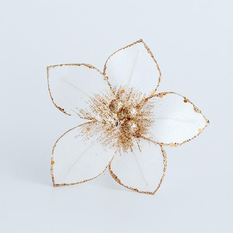 MAGNOLIA, WHITE WITH GOLD, 14cm 600-45391