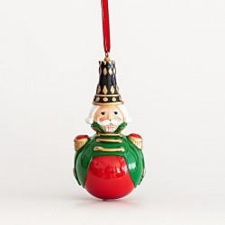 NUTCRACKER BALL, RED-GREEN, 13cm 600-45447