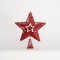 TOP TREE, STAR, RED, WITH LITTLE STAR INSIDE, 25x30cm 600-45473