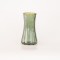 GLASS VASE, WITH RAISED LINES, GREEN, 10,3x12,4x24cm 600-45484
