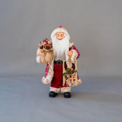 SANTA, WITH CHEKERED PATTERN WITH SACK, 60cm 600-45499