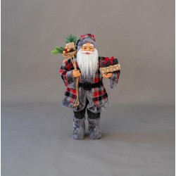 SANTA, DARK GREY, WITH PRESENTS, 60cm 600-45503