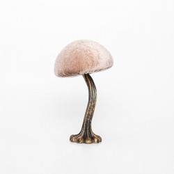 VELVET MUSHROOM, BEIGE, 7,5x10,5cm 600-45546