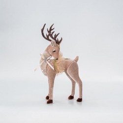 VELVET DEER, SOMON, WITH GOLD GLITTER, 19x39cm 600-45550