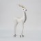 VELVET DEER, WHITE, WITH GOLD GLITTER, 19x45x8cm 600-45570