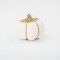 VELVET PUMPKIN, WHITE, WITH GOLD GLITTER, 15cm 600-45582