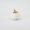VELVET PUMPKIN, WHITE, WITH GOLD GLITTER, 8cm 600-45583