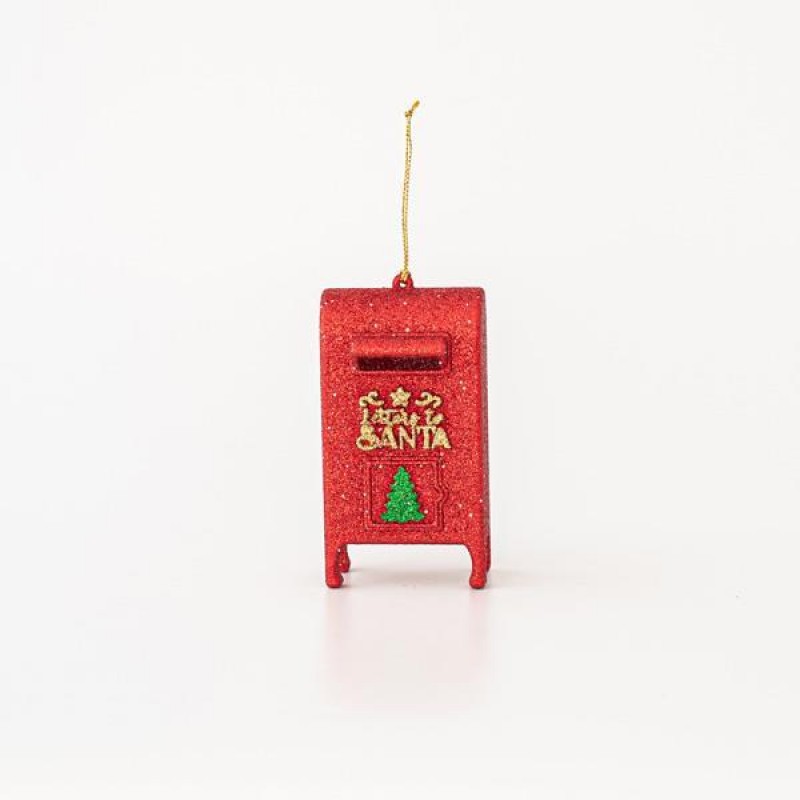 ACRYLIC MAILBOX, RED, WITH LITTLE TREE, 6x11,5cm 600-45596