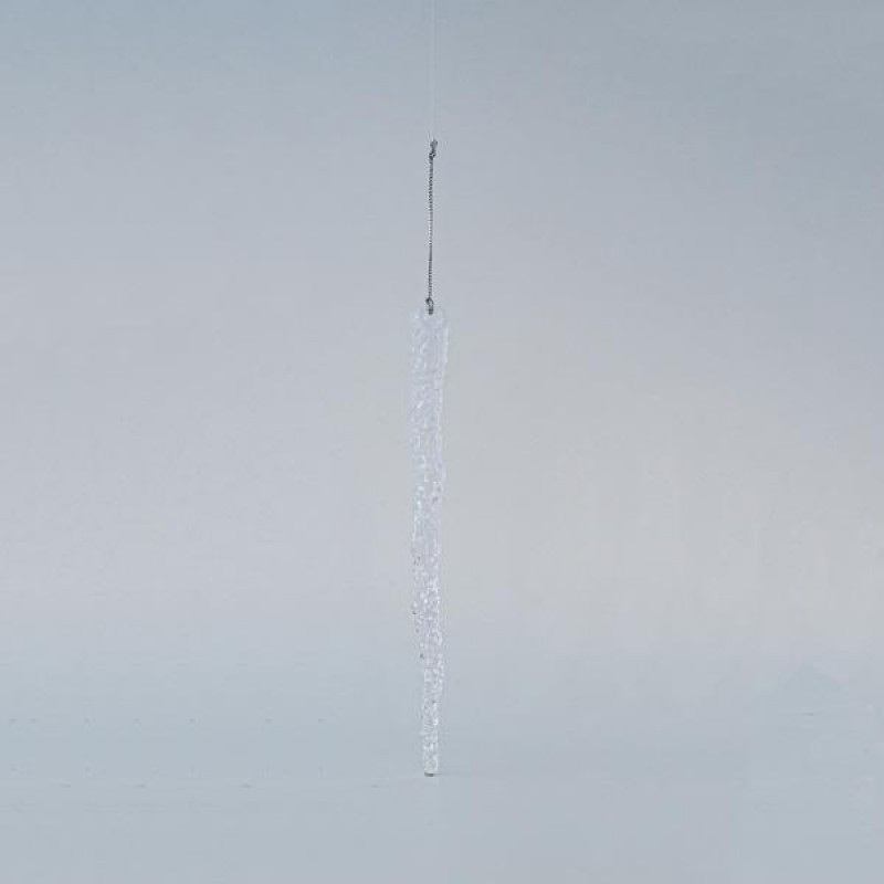 ACRYLIC ICICLE, TRANSPARENT MATTE, 2x23cm 600-45609