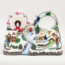 AMUSEMENT PARK, WITH ADAPTOR, 123 LED, WITH MUSIC AND MOVEMENT, 56x36x39cm 600-45614