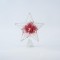 TOP TREE, STAR, WITH CORD, RED-WHITE, 25,5cm 600-45639