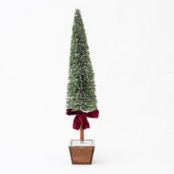 PLASTIC DECORATIVE TREE, GREEN, WITH LEAVES, 16x75cm 600-45646