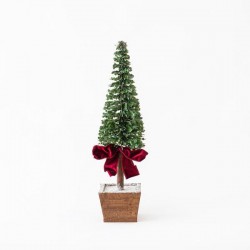 PLASTIC DECORATIVE TREE, GREEN, WITH LEAVES, 13x53cm 600-45647