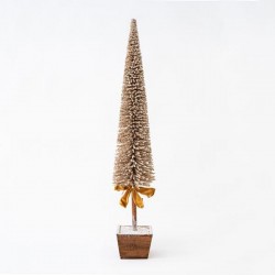 PLASTIC DECORATIVE TREE, GOLD, WITH LEAVES, 20x95cm 600-45648
