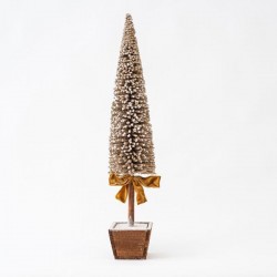 PLASTIC DECORATIVE TREE, GOLD, WITH LEAVES, 16x75cm 600-45649
