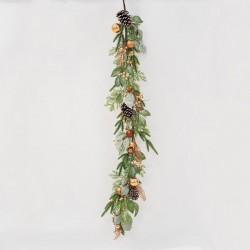 BRANCH, WITH LEAVES AND COPPER DECORATIVES, 150cm 600-45657