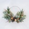 WREATH, WITH SILVER HOOP, WITH LEAVES AND COPPER DECORATIVES, 55cm 600-45661