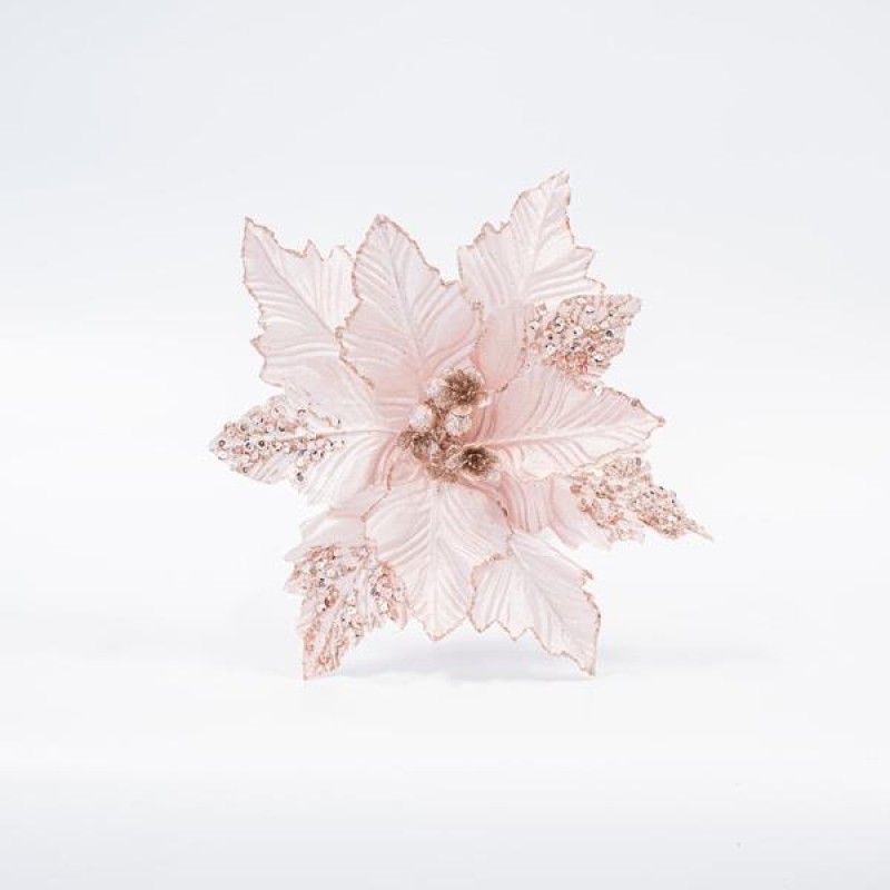 FLOWER, PINK, WITH GLITTER, 37x60cm 600-45690