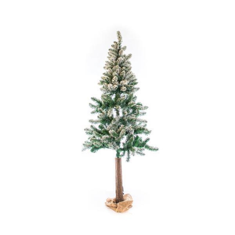SNOWY FIR PVC, WOODEN BURLAP BAG BASE, 180cm 600-45724