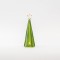 LIGHTED GLASS TREE, GREEN, WITH TOP TREE, BATTERY OPERATED, 8x23,5cm 600-45733