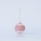 GLASS BALL, PINK MATTE, WITH BEADS AND GLITTER, SET 4PCS, 10cm 600-45740