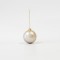 GLASS BALL, CHAMPAGNE, WITH WHITE DESIGNS, SET 4PCS, 8cm 600-45771
