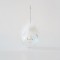 GLASS TRANSPARENT BALL, RELIEF WITH FEATHERS, SET 4PCS, 8cm 600-45773