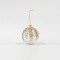 GLASS BALL, TRANSPARENT,WITH GOLD GLITTER, SET 4PCS, 8cm 600-45784