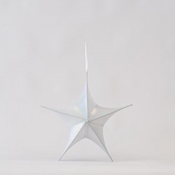 STAR,FABRIC IRIDESCENT WHITE, 40cm 600-45790