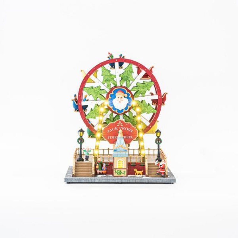 FERRIS WHEEL, 41 LED, WITH ADAPTOR, WITH MUSIC AND MOVEMENT, 30x20,5x34cm 600-45800