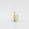 GLASS BALL, WHITE, WITH NUTCRACKER, SET 4PCS, 10cm 600-45854