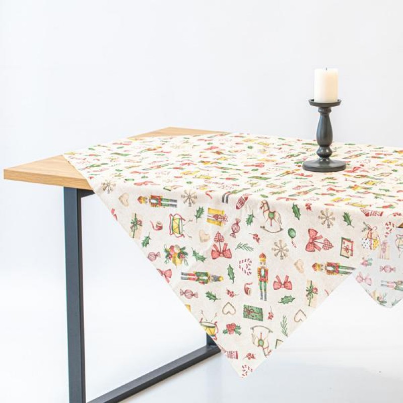 PLAID WITH BOWS AND NUT CRACKERS 100x100cm 600-45866