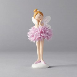 POLYRESIN  FAIRY PURPLE,WITH FLOWER SKIRT, 6,50x6x18,50cm 600-45886