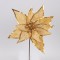 VELVET FLOWER, GOLD, WITH GOLD DETAILS IN PETALS, 34cm 600-46166