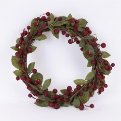 ВЕНЕЦ С ЧЕРВЕНИ ШИПКИ, 50 СМ