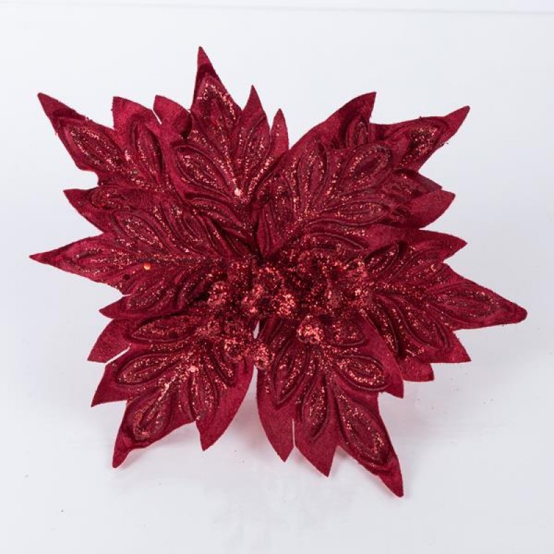 POINSETTIA, BURGUNDY, 25cm 600-46234