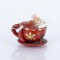 LITTLE MOUSE, POLYRESIN, IN TEA CUP, RED, 7x8.5cm 600-46243