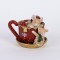 POLYRESIN DECORATIVE MICE, IN TEA CUP, RED, 7.5x8.5x10cm 600-46274