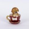 POLYRESIN DOGGY IN TEA CUP, RED, 7.5x8x10cm 600-46276