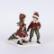 POLYRESIN DECORATIVE, KIDS WITH RED CLOTHES, 12x8x12cm 600-46333
