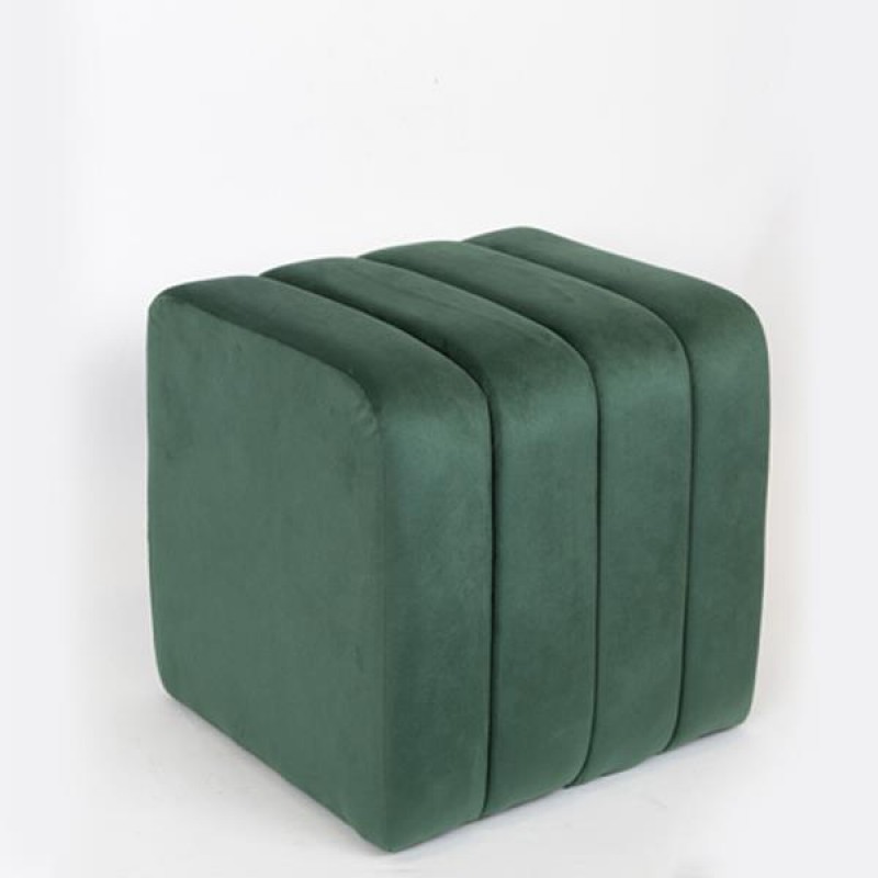 STOOL, VELVET, DARK GREEN, 40x40x41cm 750-10030