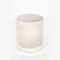 STOOL, VELVET FABRIC, IVORY, SILVER METAL BASE,35x35x39cm 750-10050
