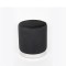 STOOL, VELVET FABRIC, BLACK, SILVER METAL BASE,35x35x39cm 750-10051