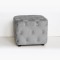 STOOL, VELVET FABRIC, GREY, 45x45x38cm 750-10055