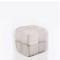 STOOL, CURLY FABRIC, BEIGE KNITTED DESIGN, 38x38x40cm 750-10059