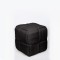 STOOL, CURLY FABRIC,  BLACK, KNITTED DESIGN, 38x38x40cm 750-12013