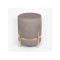 STOOL, VELVET, GREY, GOLD METAL LEGS, 36x36x42cm 750-14022