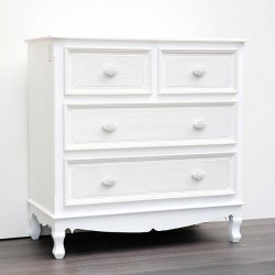 CONSOLE, WOODEN, WHITE COLOR, 4 DRAWERS, , 80x40x82cm 750-25013 CONSOLE, WOODEN, WHITE COLOR, 4 DRAWERS, , 80x40x82cm 750-25013