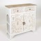 CABINET, WOODEN, WHITE COLOR, 2 DOORS, 2 DRAWERS, WITH DESIGN,  80x32x78cm 750-25020